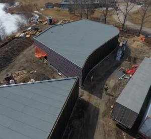 Halo® Exterra® installed on exterior of buildings at a job site