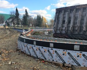 Halo® Subterra® used on exterior for radius wall application