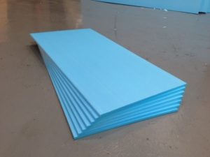 XPS insulation boards stacked ontop of eachother