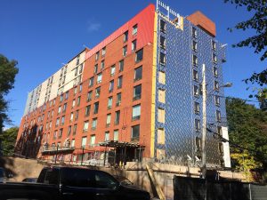 Halo Exterra installed on the exterior of a mid-rise building